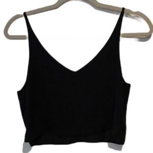 TopShop Black Spaghetti Strap Crop Top Women's Size 4
